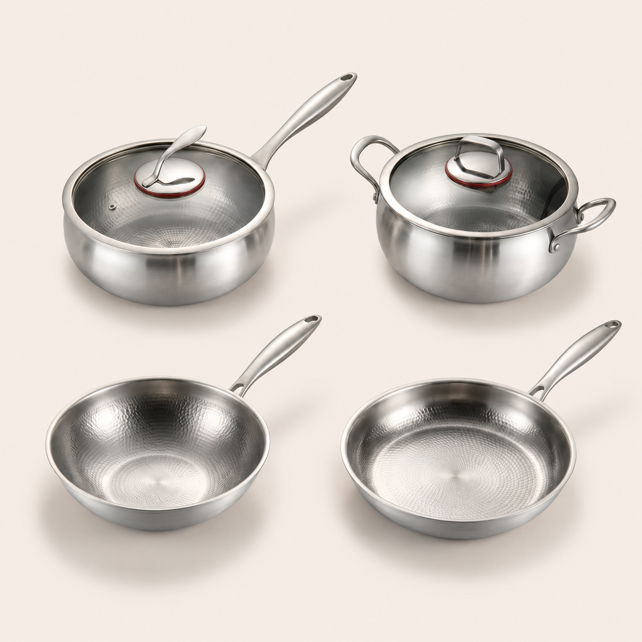 Titanium Hammered Kitchen Set