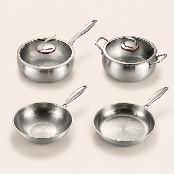 Titanium Hammered Kitchen Set