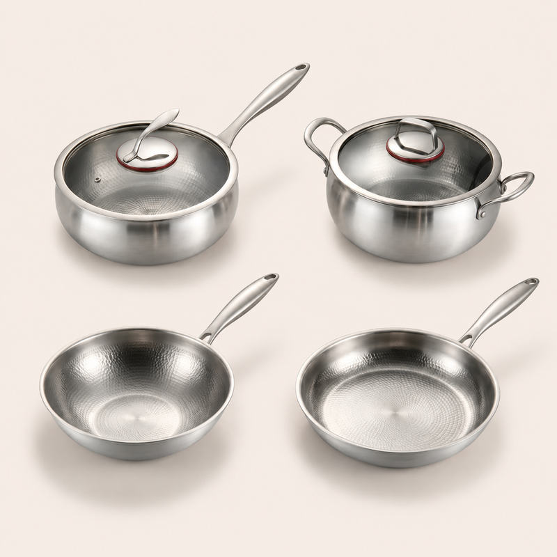 Titanium Hammered Kitchen Set