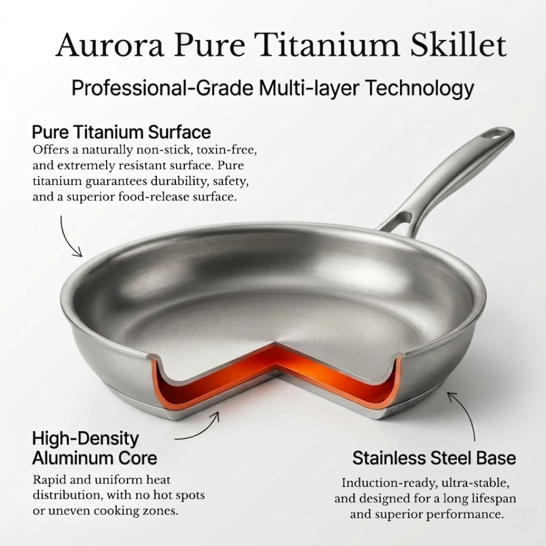 Pure Titanium Frying Pan